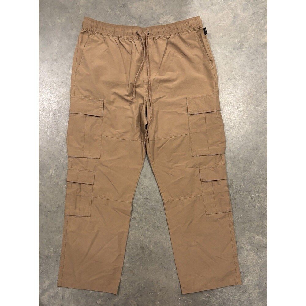 Pacsun Cargo Baggy Pants Men's XL Brown DrawString Pull On Casual Preppy